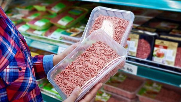 Grafik: Abgepacktes rohes Hackfleisch aus dem Supermarkt