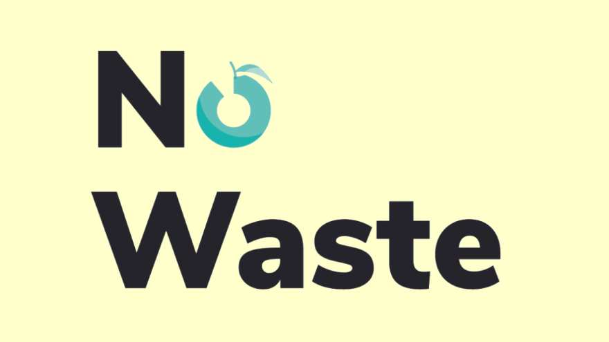 Schriftzug "No Waste" als Logo der gleichnamigen App